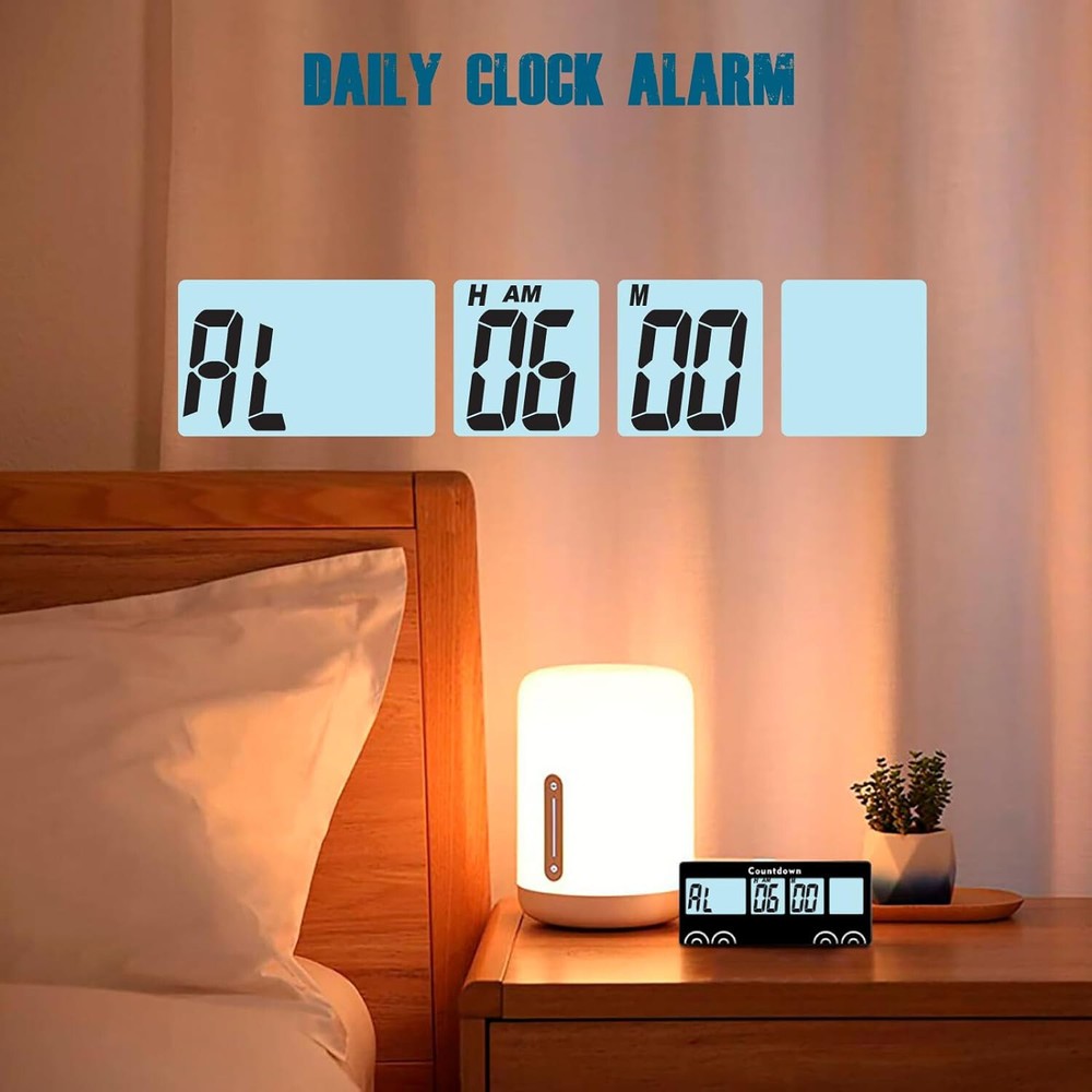 Digital 9999 Days Countdown Timer,Calendar & Clock Display,Daily Alarm Reminder