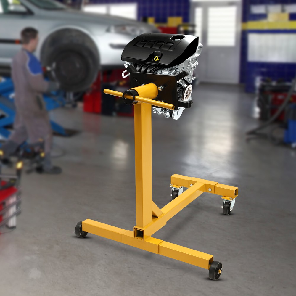 Folding Engine Stand Vehicle Engine Block Stand 360 Degree Head 1000 LBS