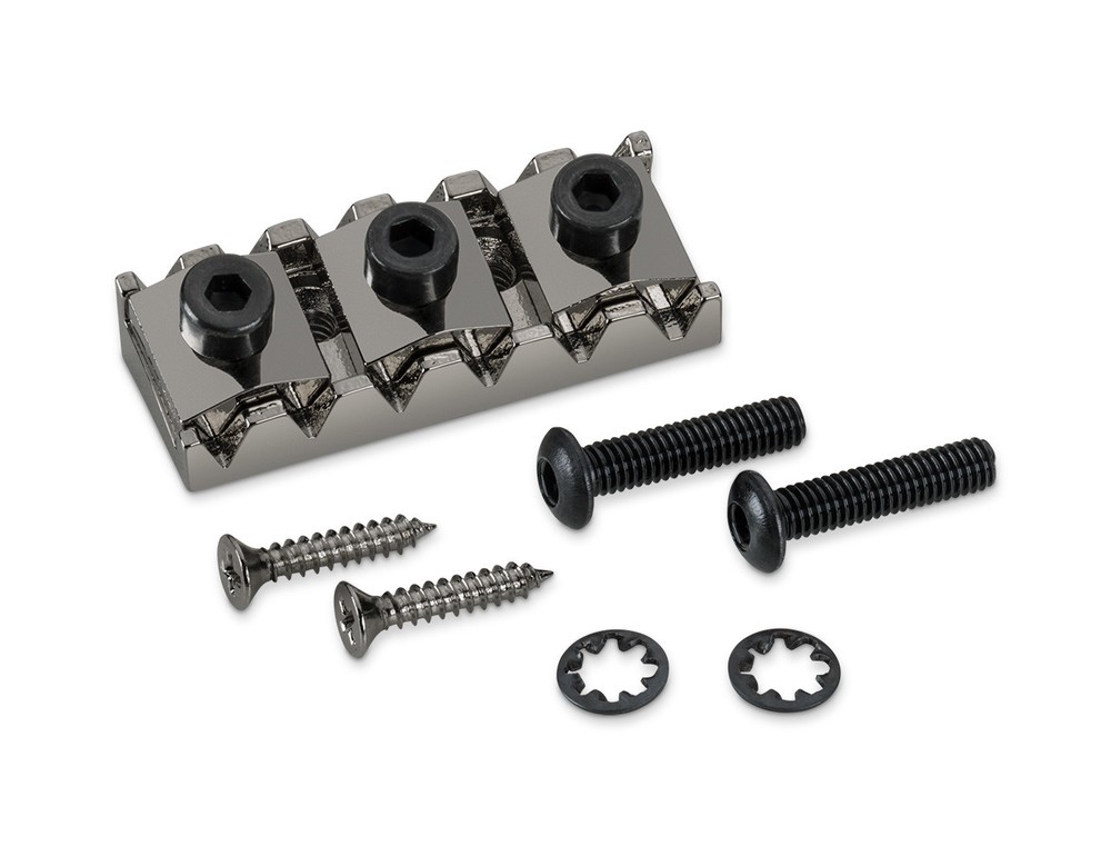 Genuine Schaller locking nut left L2 Ruthenium 13130602
