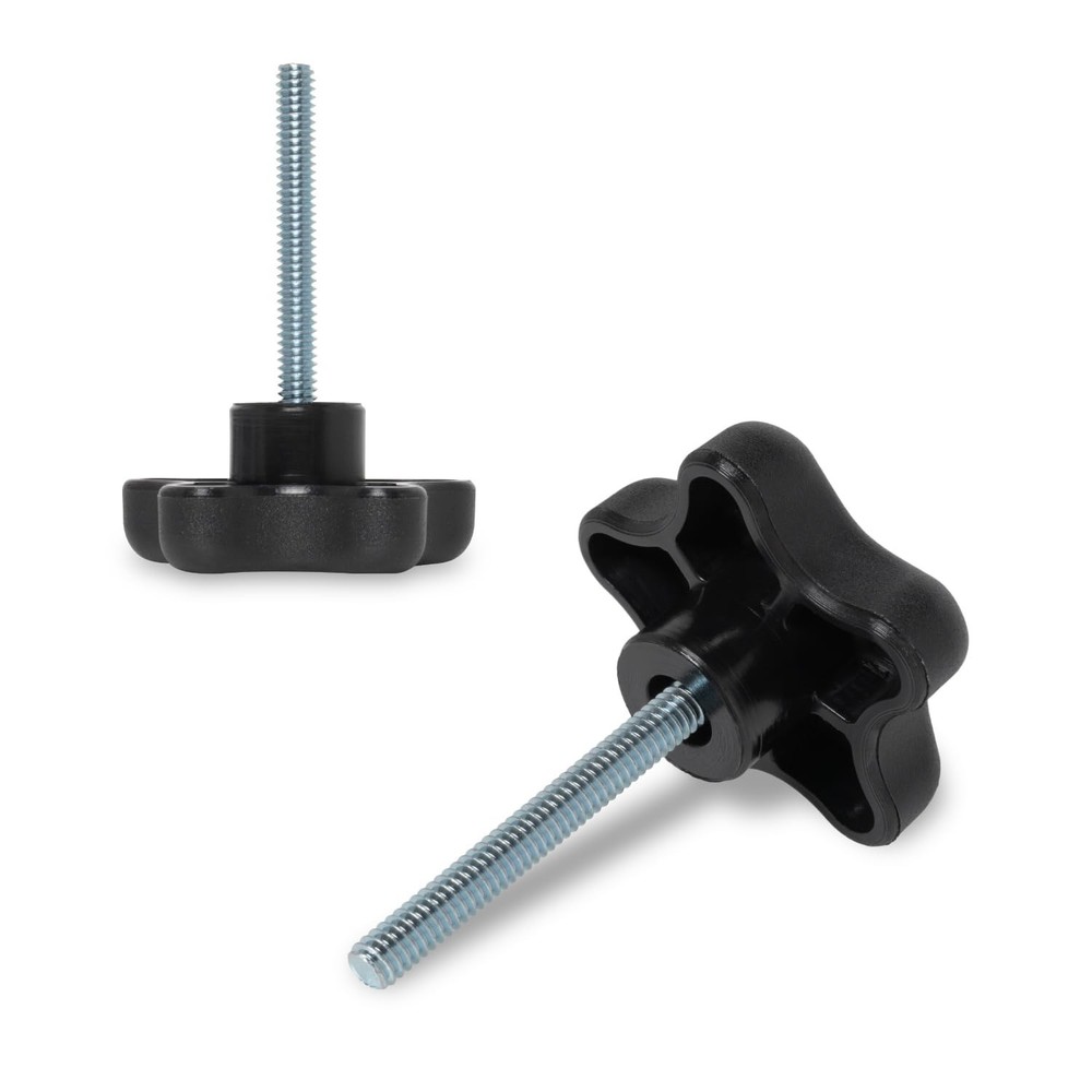 1/4''-20 5-Star Knobs with 2" Threaded Studs - Perfect for Woodworking