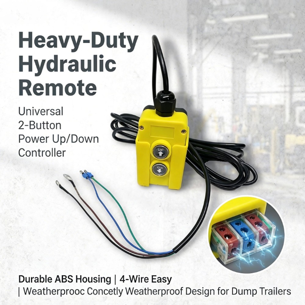 KTI Two Button Pendant Hydraulic Dump Trailer Controller - Power UP & DOWN