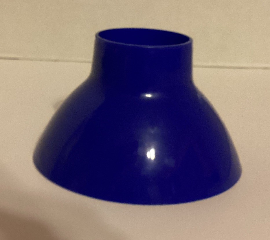 Vintage Large Canning Funnel Blue Plastic 2” Opening 5” Diameter
