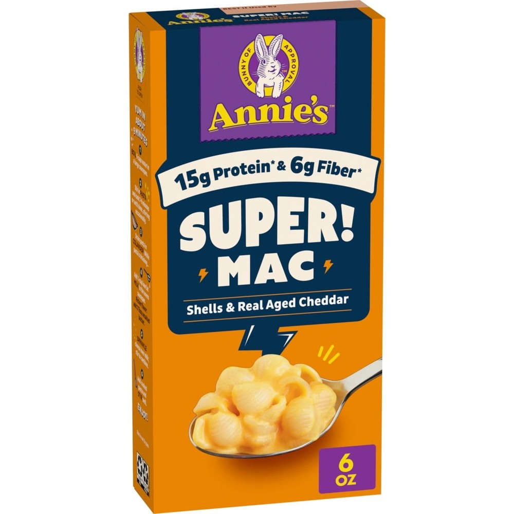 (6 pack) Annie's Mac, Macaroni And Cheese, Shells and Real Aged Cheddar, 6 oz