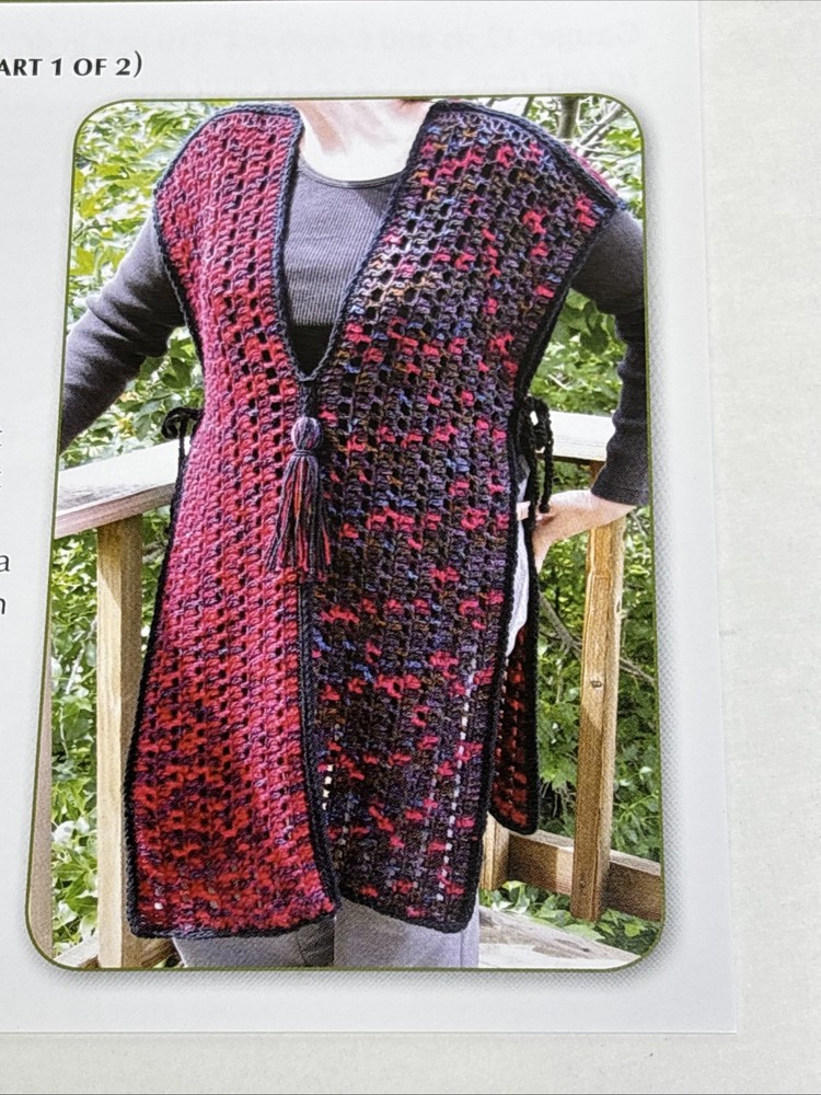 Half and Half Tabard Crochet Pattern Cards Pages