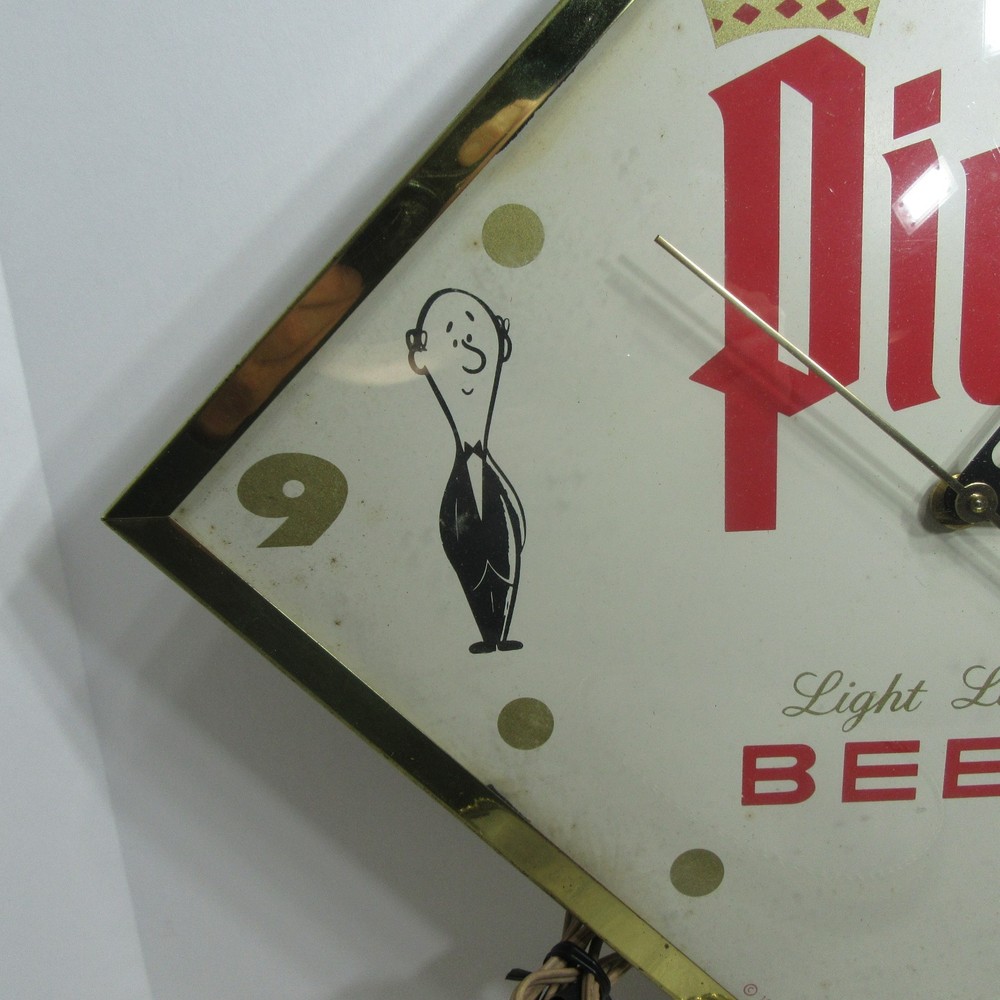 Original 1964 Piels Beer Clock Glass Cover Working Order