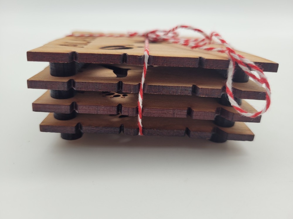 Wooden Coasters Made in Hoonah, Alaska