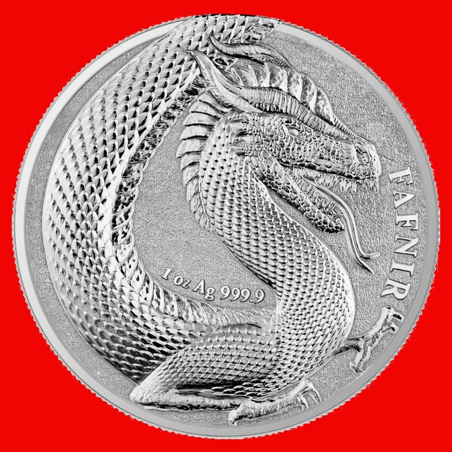 5 MARK 2020 GERMANIA ❗❗❗ BEASTS SERIES FAFNIR DRAGON GERMINIUS SILVER GEMINUS ❗