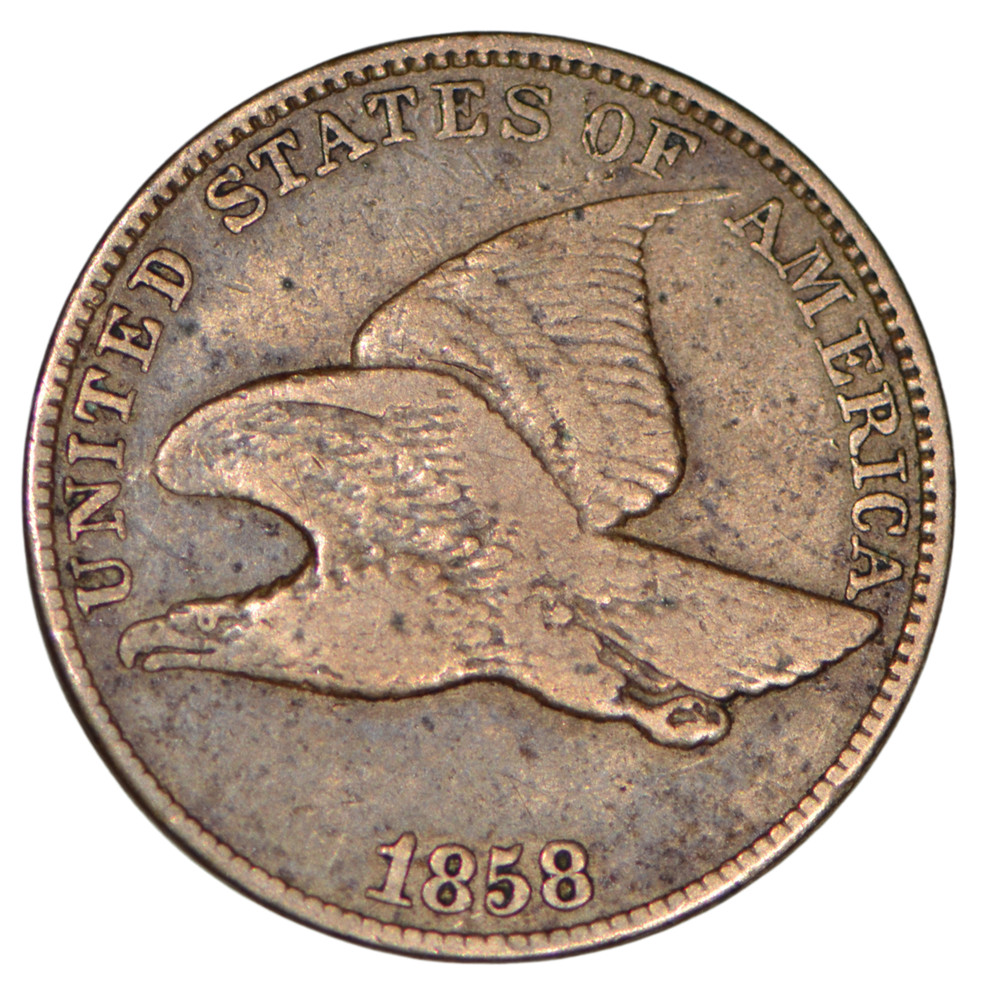 1858 Flying Eagle Cent - Small Letters ~ VF