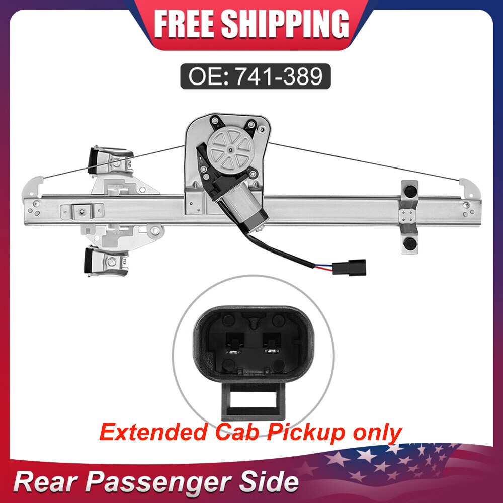 Rear Right Power Window Regulator with Motor Fits 2007-2013 Silverado Sierra