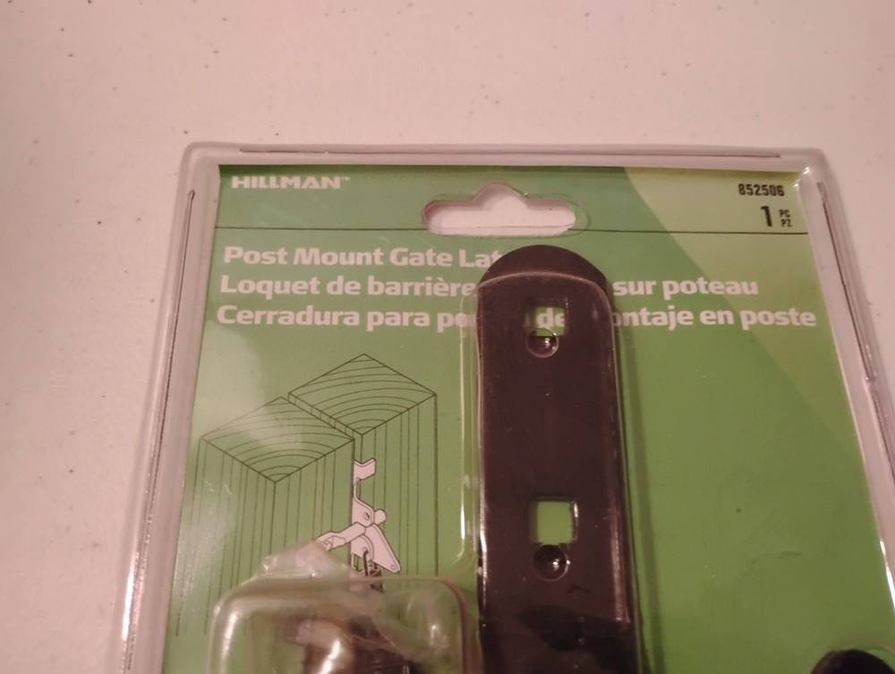 Hillman 852506 Post Mount Gate Latch Hillman Black Finish Hardware