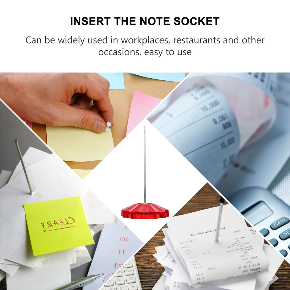 2PCS Message Memo Note Holder Spike Subpoena Fork Bill Desktop Stand Socket New