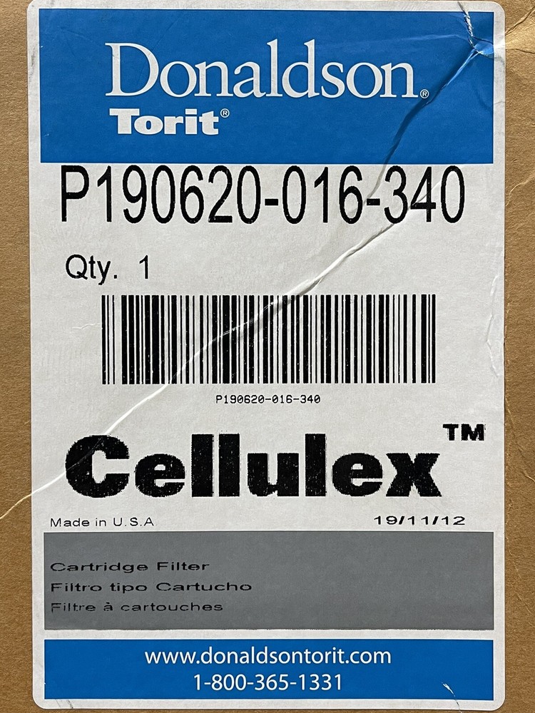 Donaldson Torit P190620-016-340 CELLULEX CARTRIDGE FILTER W/ WRAP