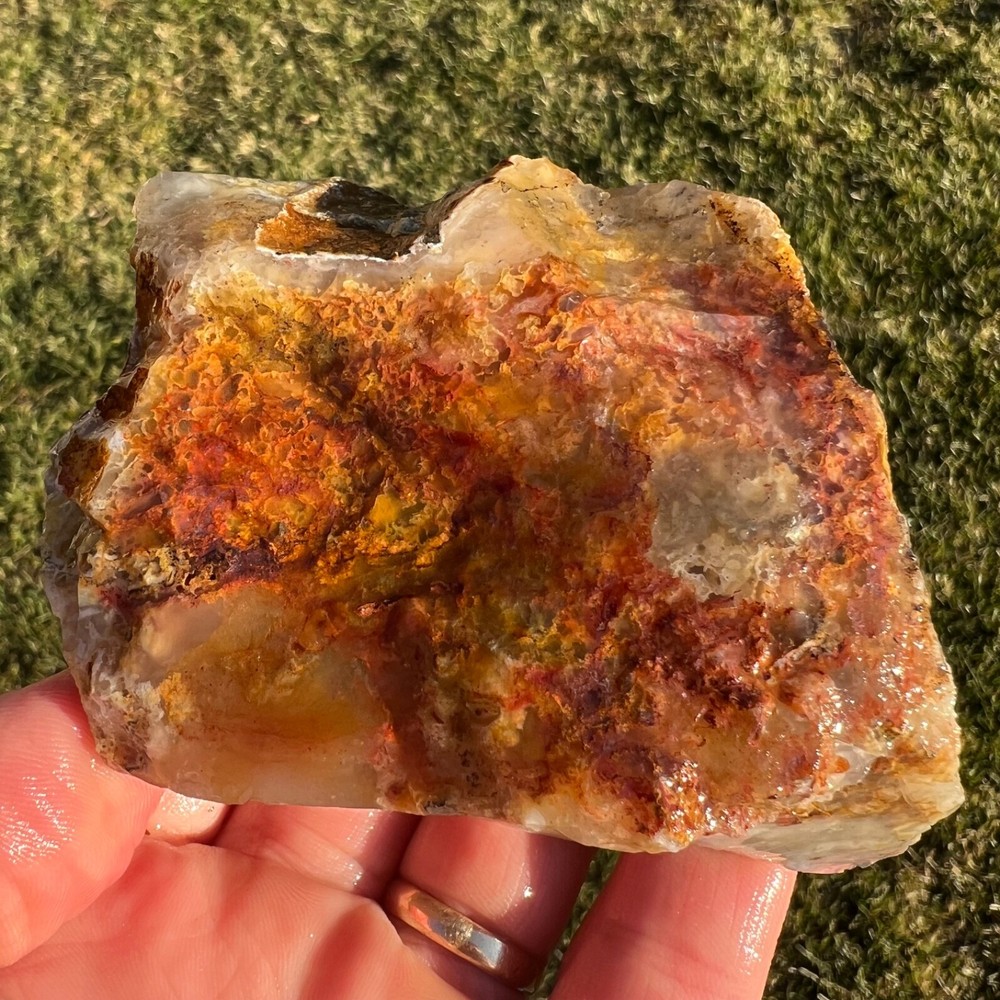 Graveyard Point Moss Agate Rough Faced Specimen 382gm (R23)