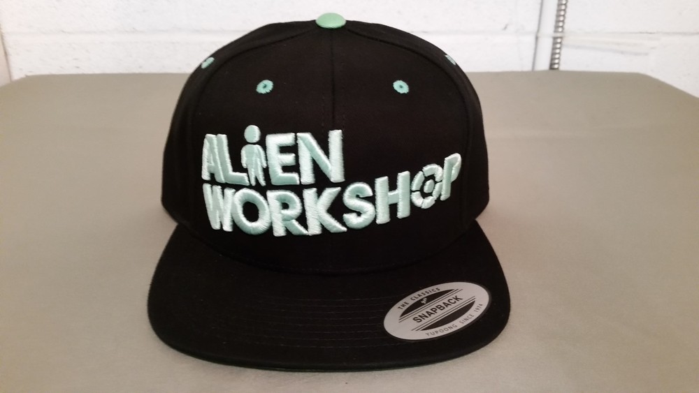 New Alien Workshop Skater Baseball Black Mint Green Snapback Cap Hat
