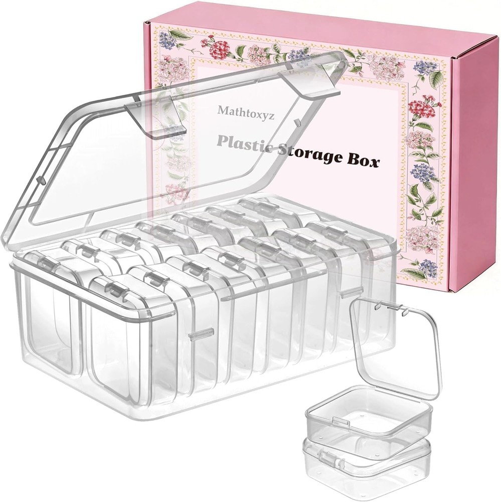 Versatile Mini Bead Storage Containers - Transparent, Stackable, Shatterproof