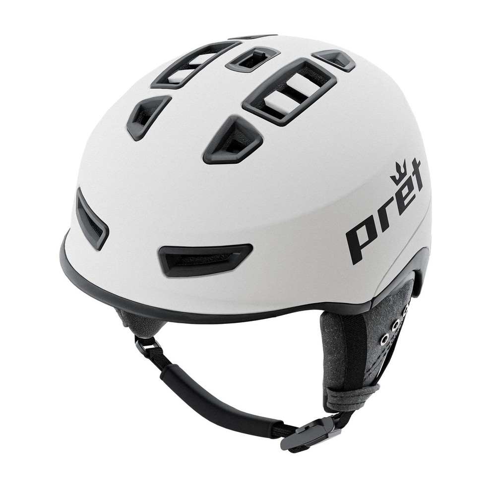Pret Teton Men's Snow Helmet, White, Medium