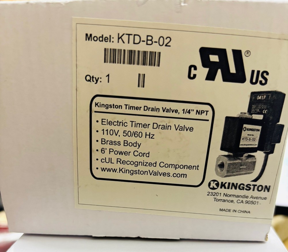 Kingston Valves KTD-B-02 Condensate Drain Valve