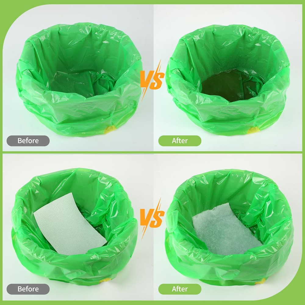 Super Absorbent Bedpan Liners, Medical Grade 100 Count, Bedside Commode Pads, Ab