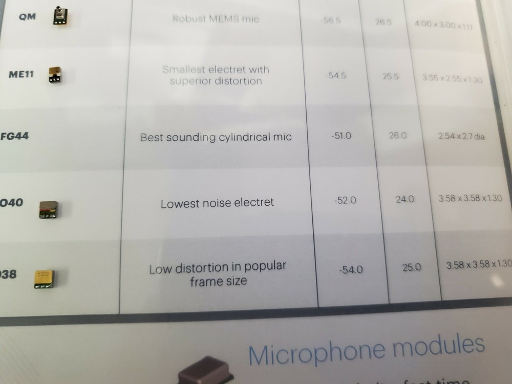 Knowles Hearing Instruments Mems & Electret Mic's Armatures Receivers & IRCs