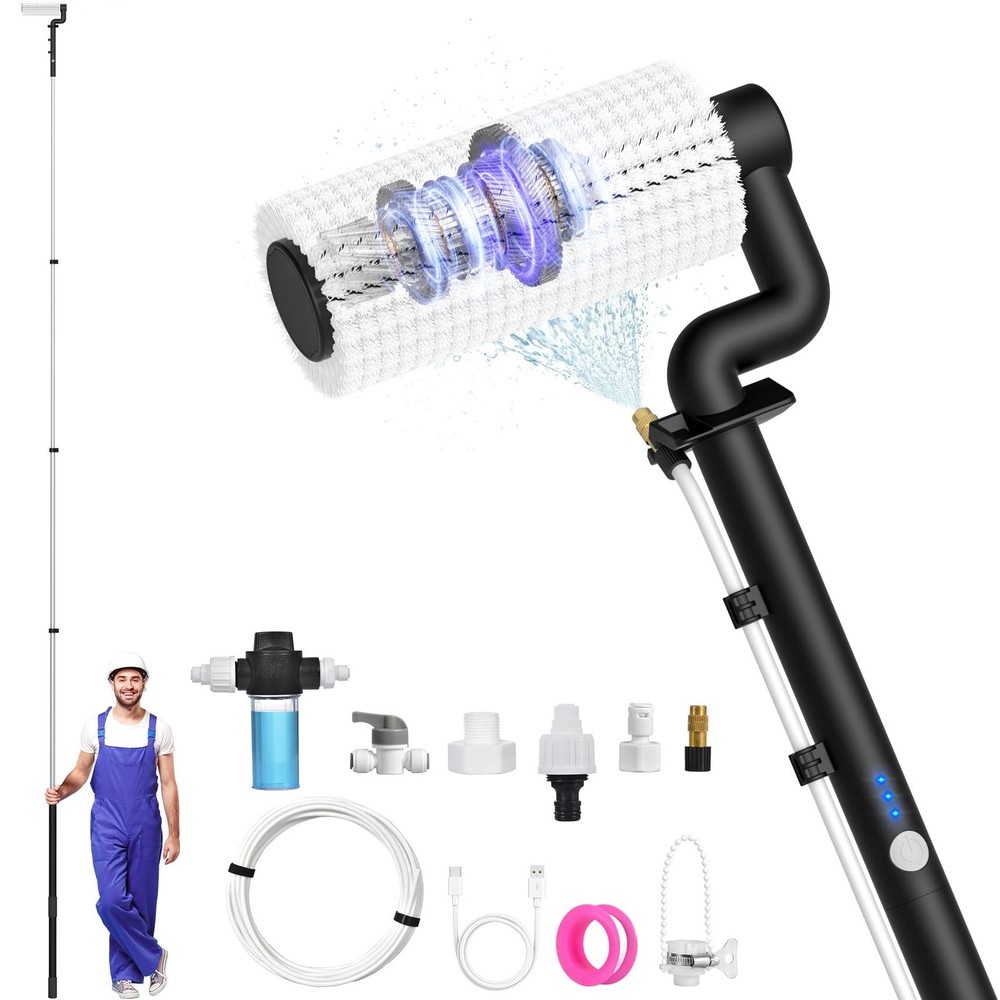Solar Panel Cleaning Kit, 20FT Solar Panel Cleaning Brush and Pole with Soap ...