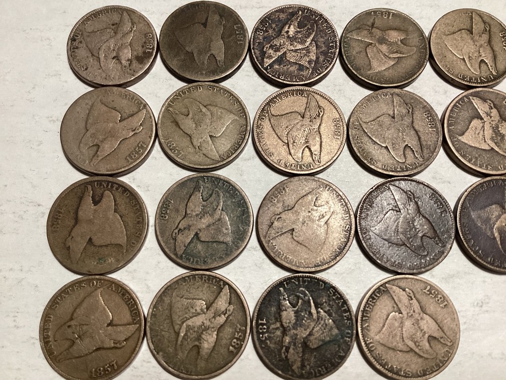 19 Flying Eagle Cents Mixed Dates -A196