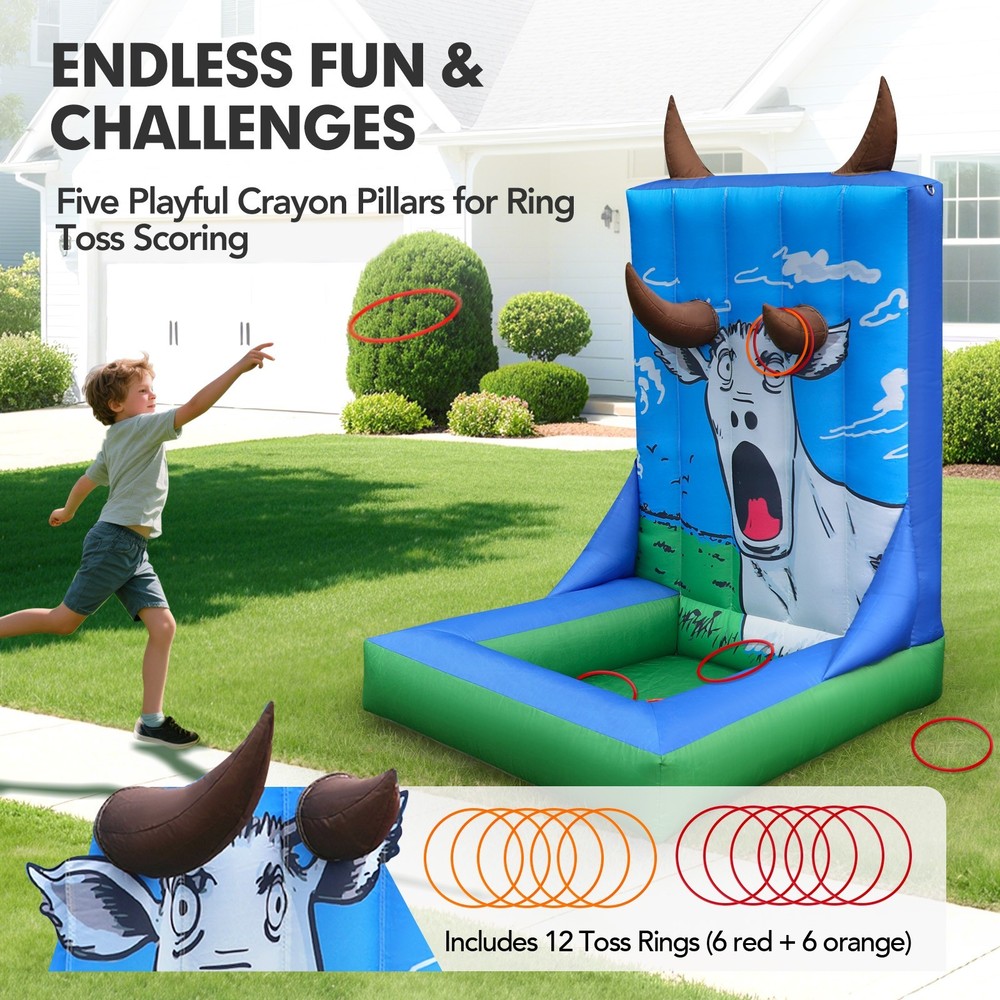 Wellcomer Inflatable Ring Toss Carnival Game - Horns