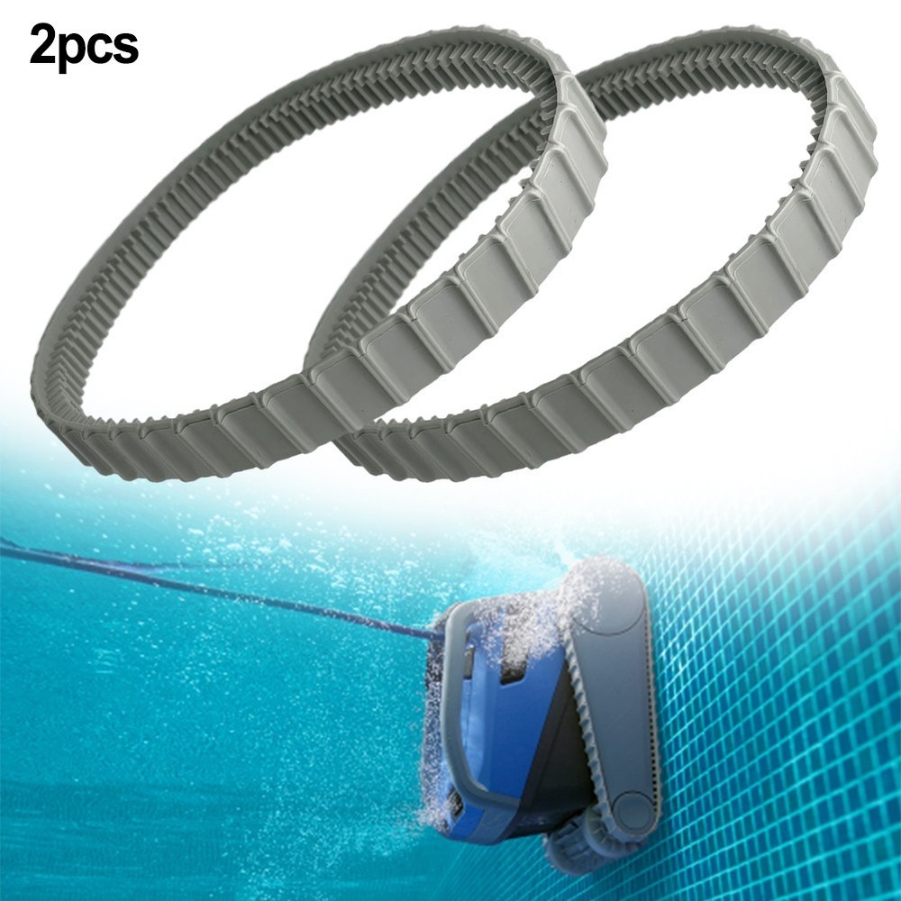 Compatible Replacement Tracks for Various Pool Cleaners Grey Rubber (2pcs)