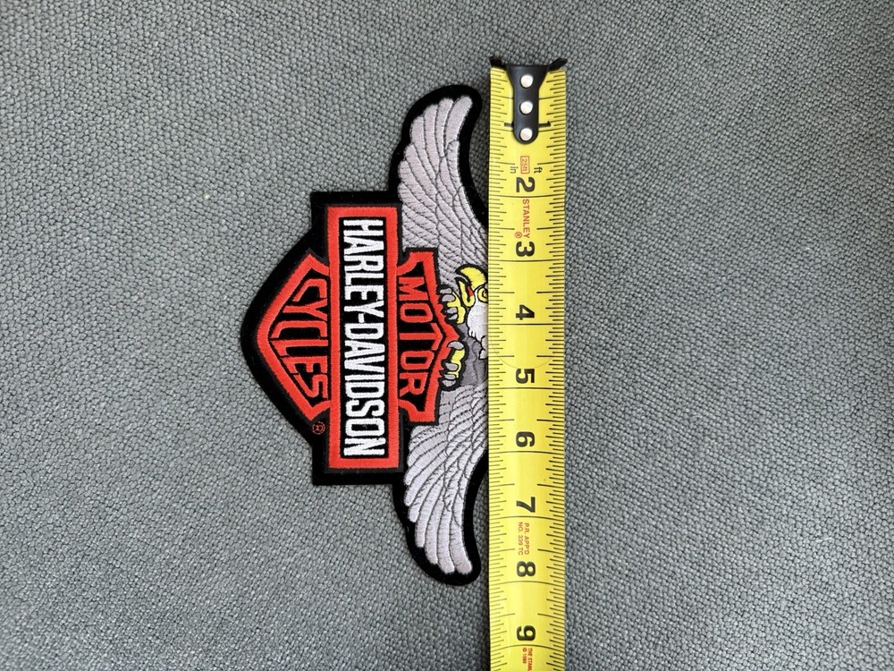 VINTAGE HARLEY DAVIDSON 8x5 WINGS EAGLE PATCH UNUSED NOS