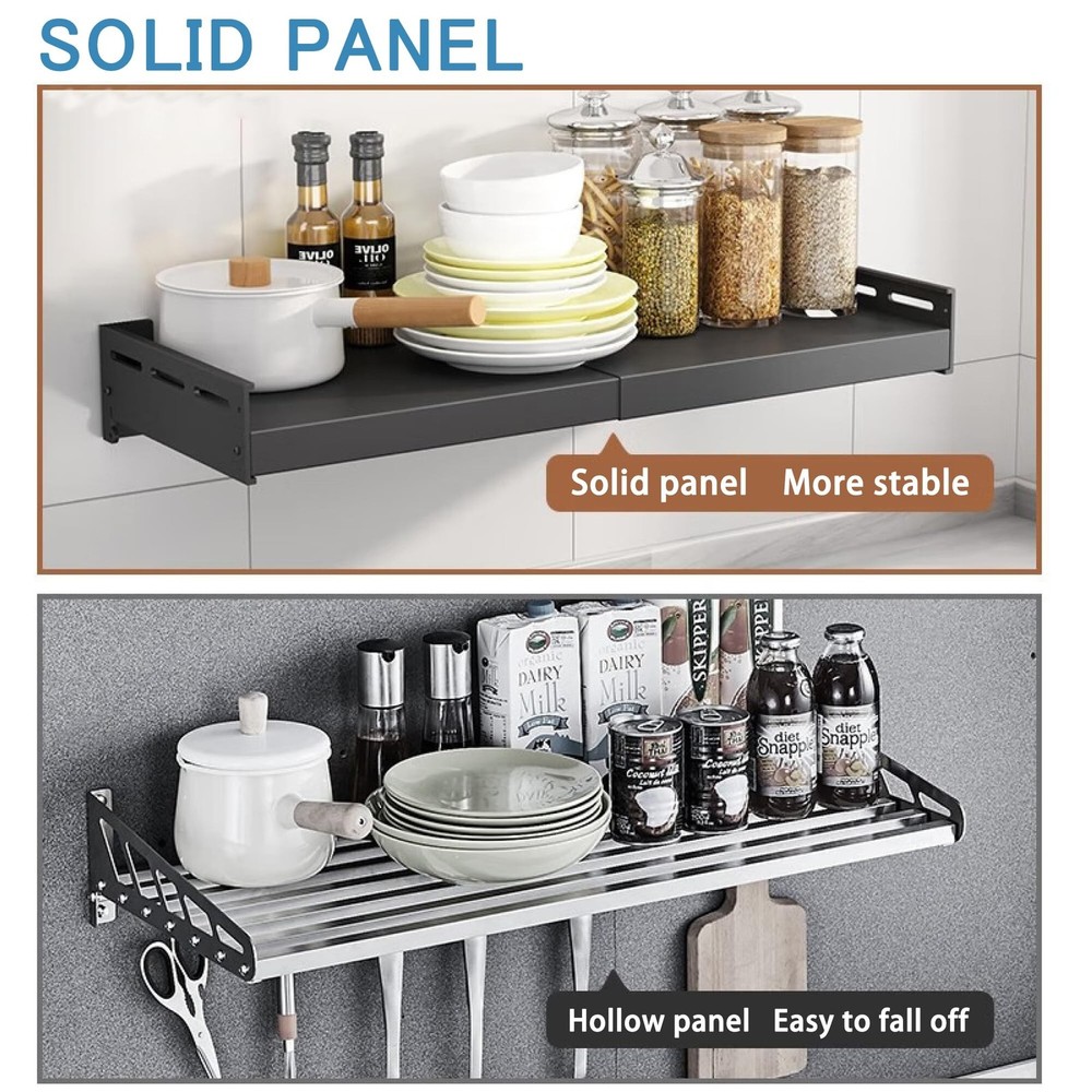 Stainless Steel Adjustable Wall Rack, Household Grade Wall Rack, high Load Be...