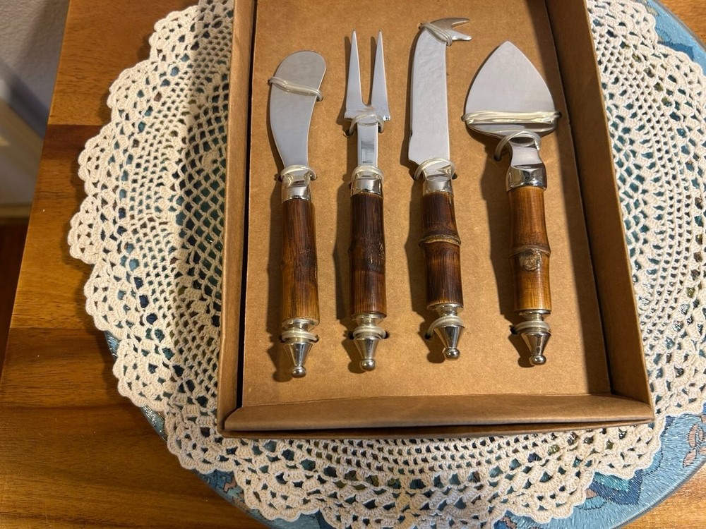 Cheese Knife Set 4 pcs Bamboo