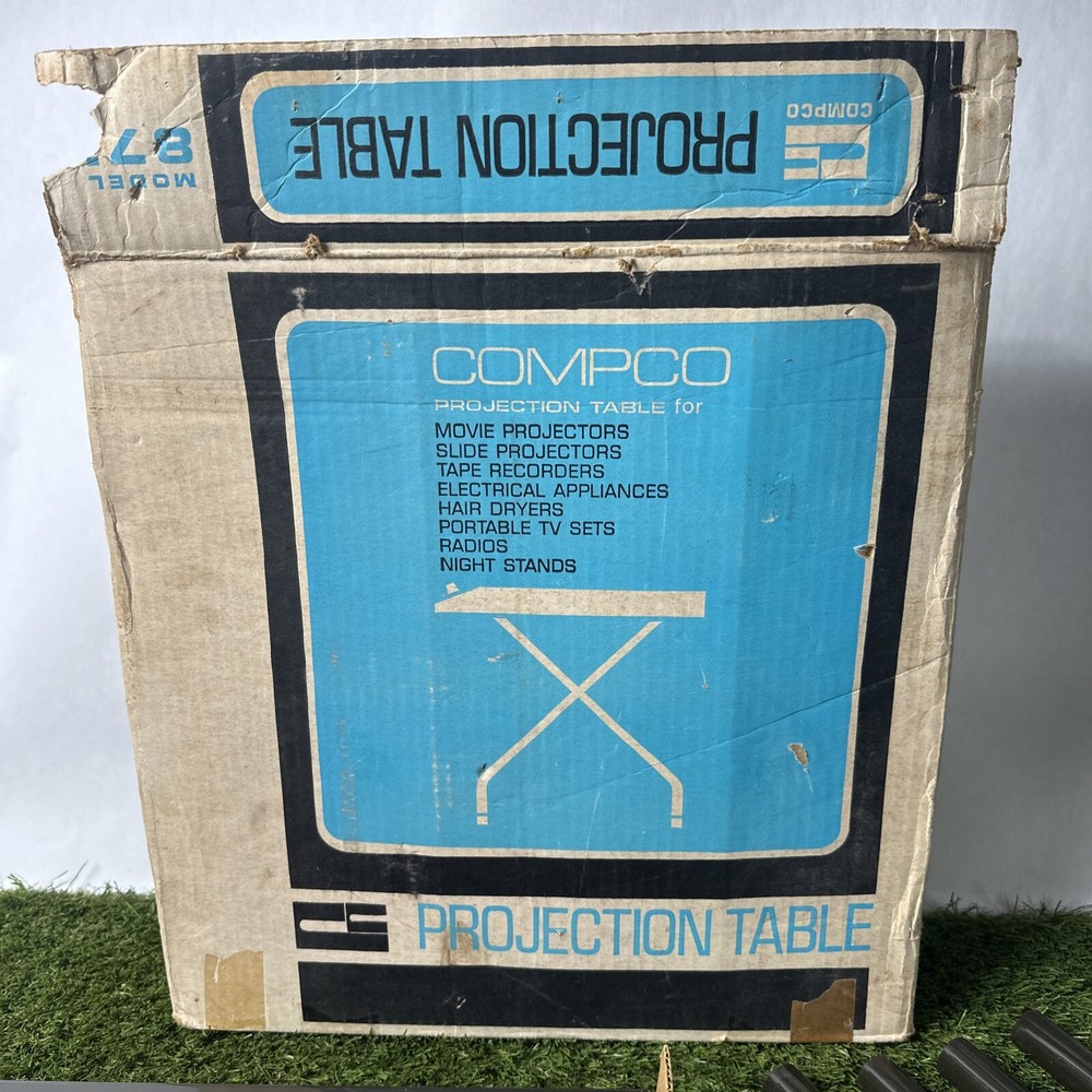 Vintage Compco Custom Projector Table Model No 871 35MM Tested Original Box USA