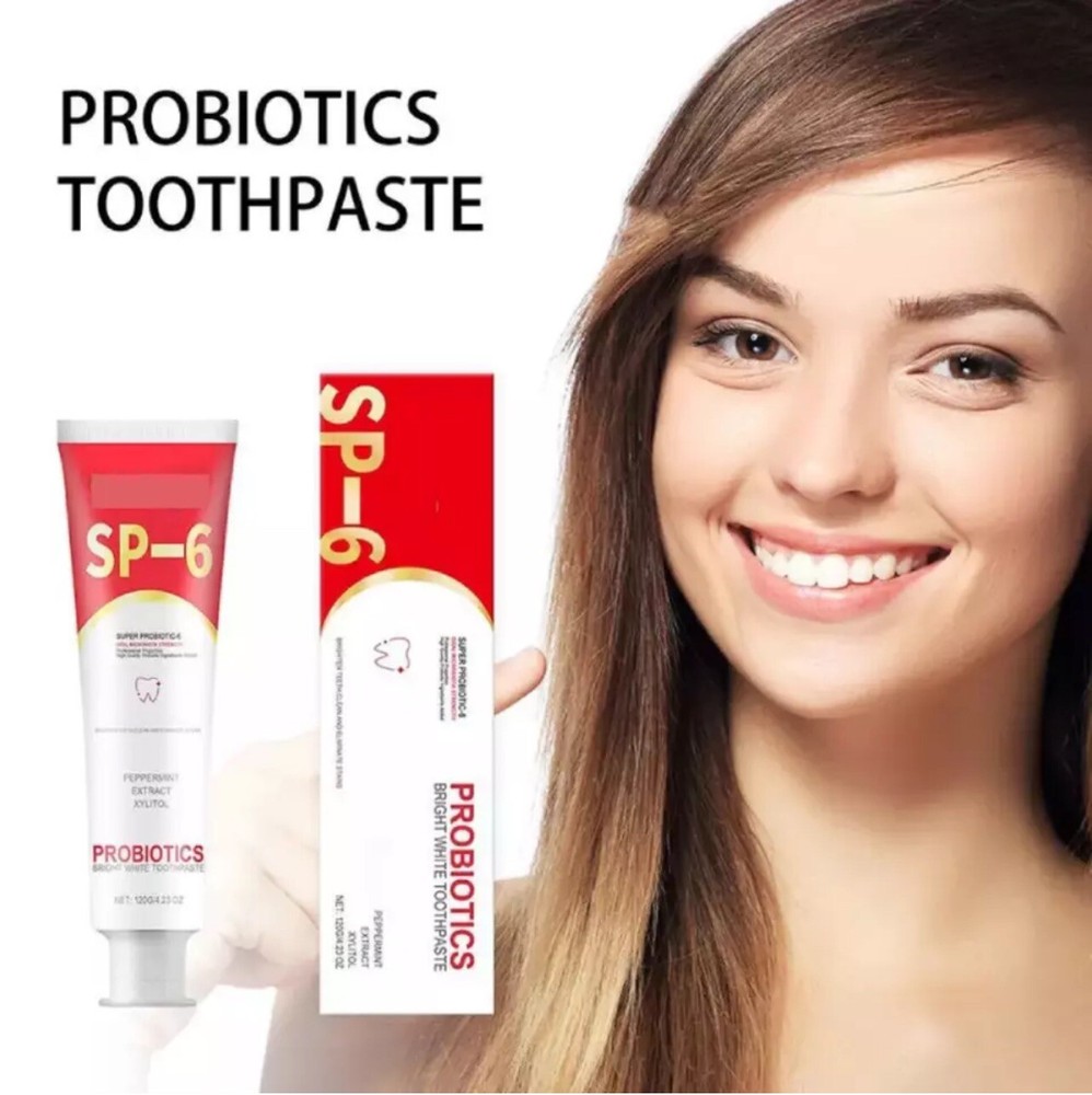 2Pcs Super Probiotic SP-6 Toothpaste, Probiotics Bright White Toothpaste, Sp 6