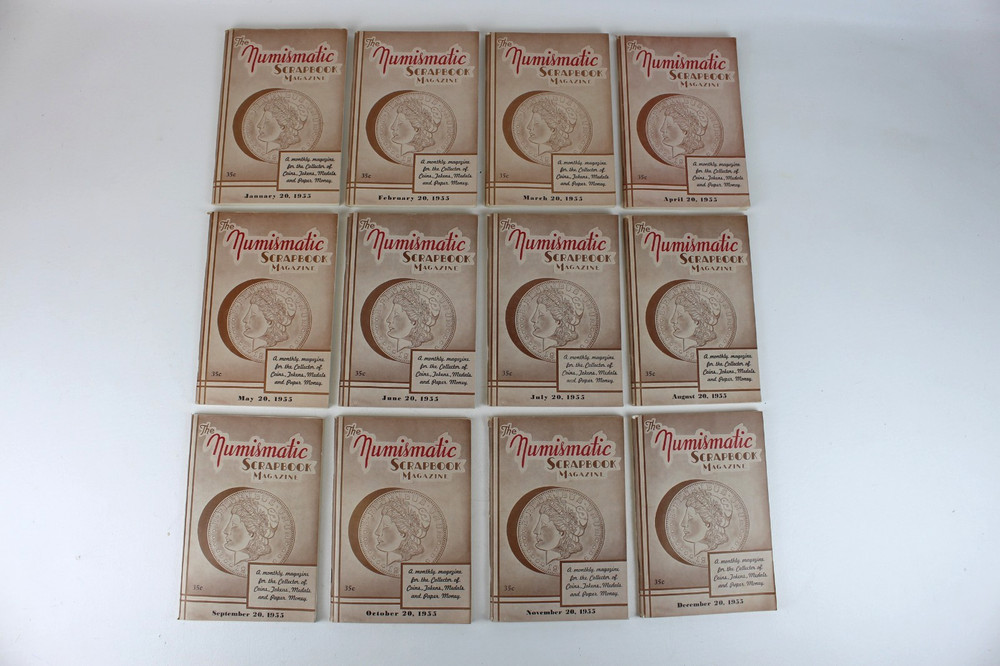 Complete 1955 Twelve Issues Numismatic Scrapbook Vol XXI No1-12 HTF!
