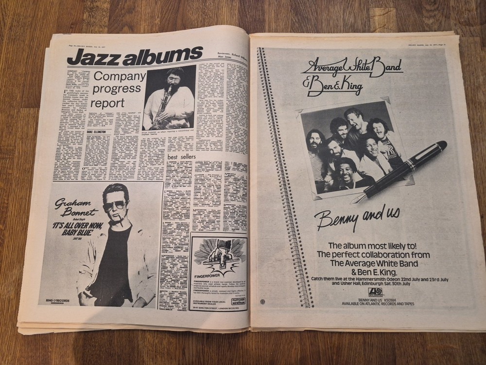 Melody Maker July 16th 1977 David Bowie Back Cover