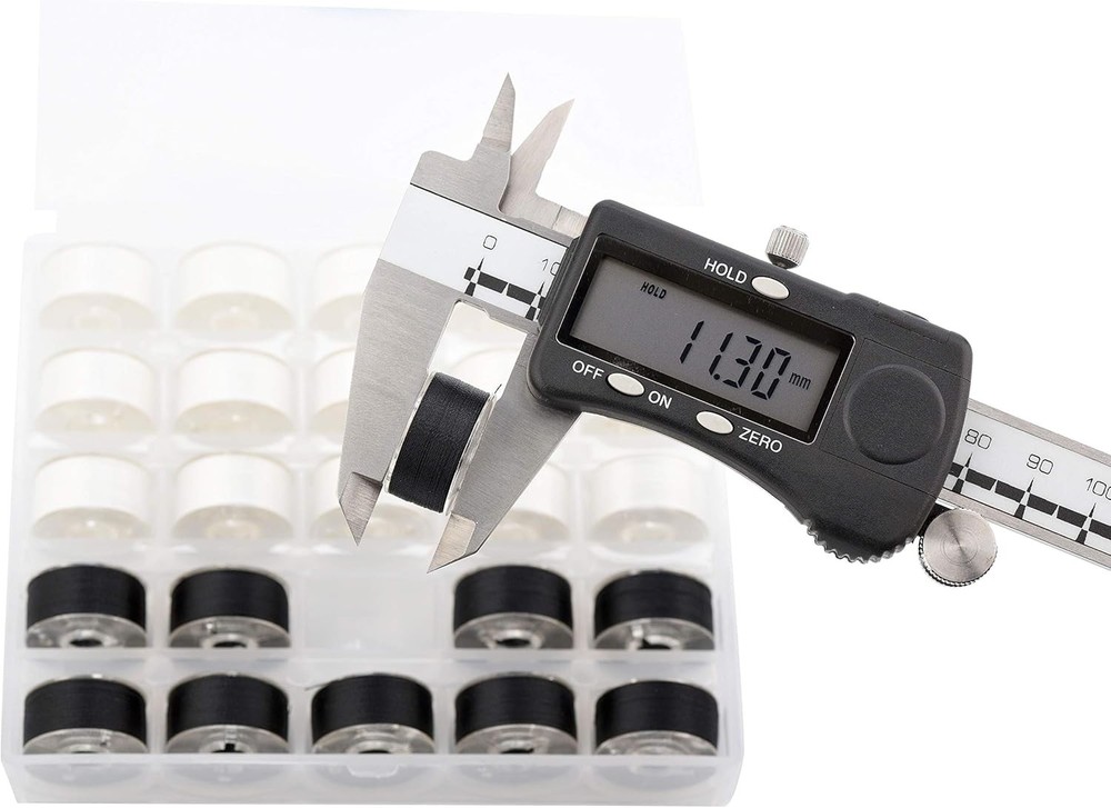 Simthread 25pcs 15White+10Black Prewound Bobbin Thread Size A Class 15 (SA156) 6