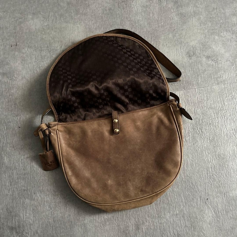 Loewe Shoulder Bag Leather Brown Authentic G12213143