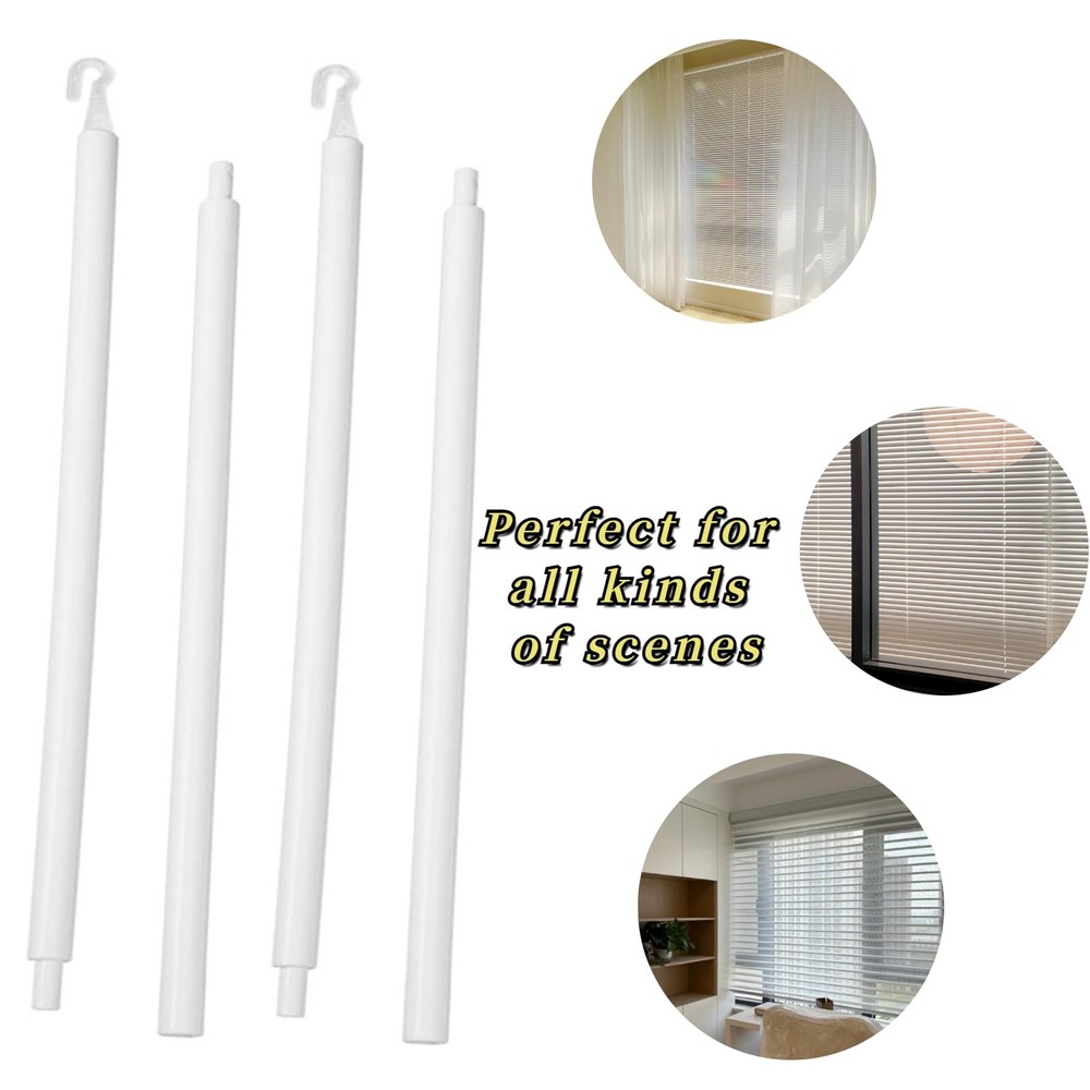 2 Set 24Inch Blind Wand Replacement with Hooks, Curtain Rod Replacement with ...