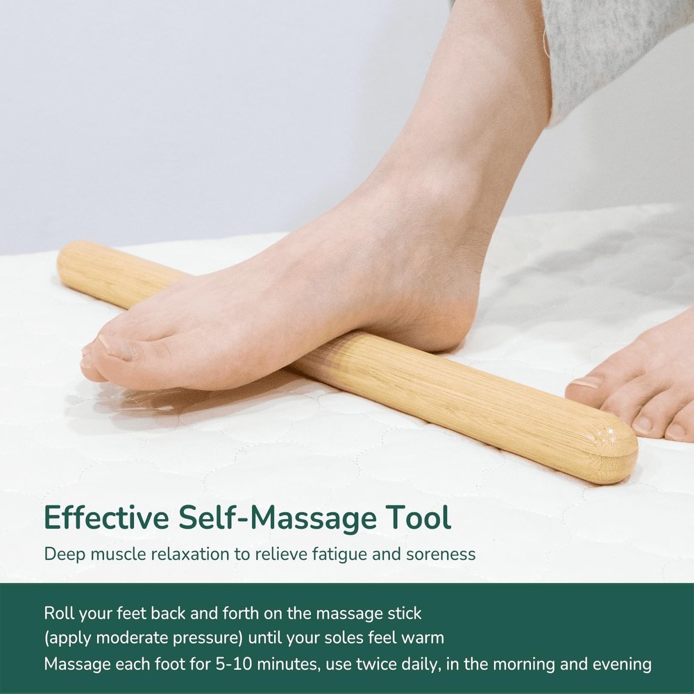 Goodtar Bamboo Massage Stick - Body Shaping Roller, Guasha Tool for...