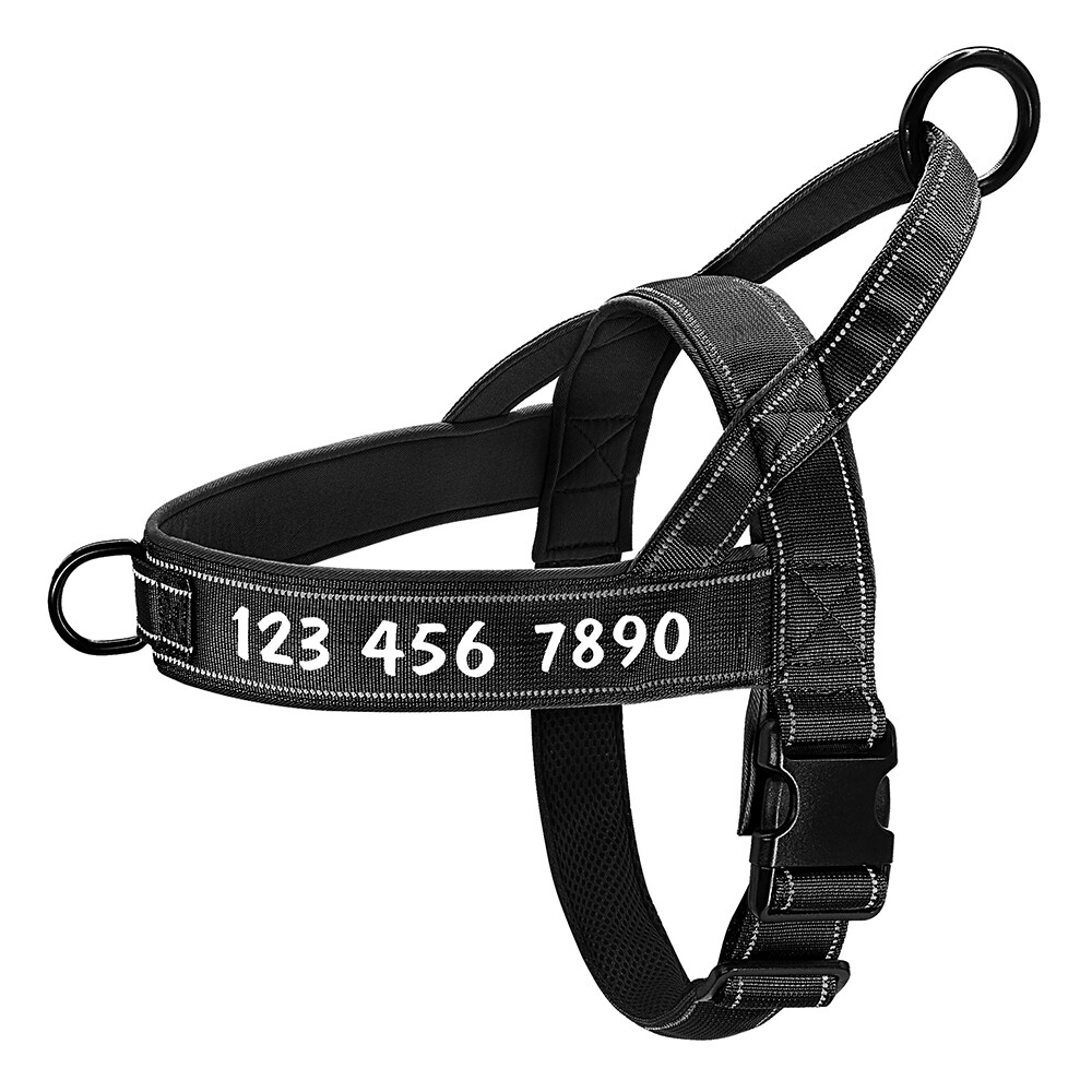 Personalized Tactical No Pull Dog Harness Reflective Nylon Vest Medium Large Dog