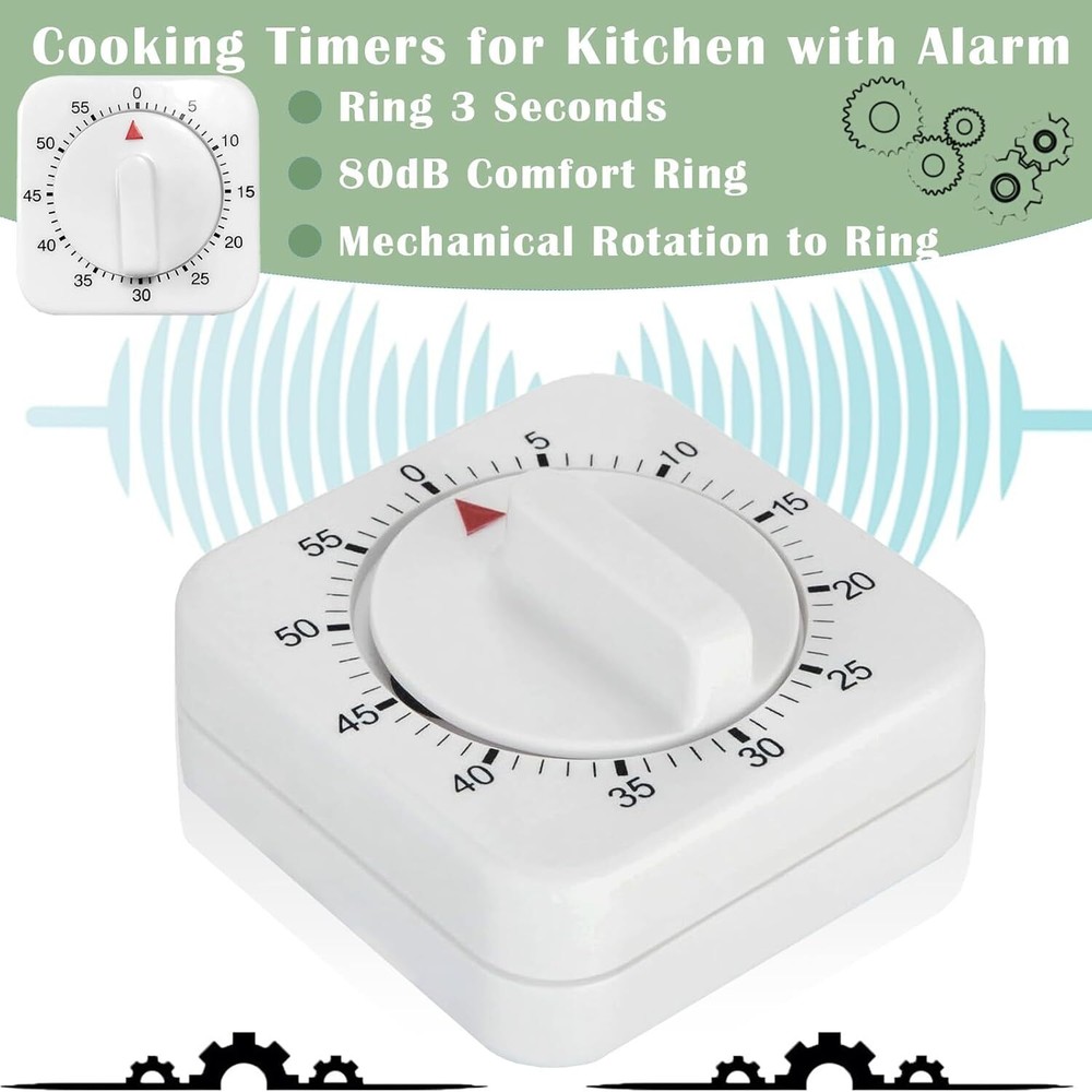 Kitchen Cooking Timer Alarm Count Down Mechanical Timer 60 minutes Counter