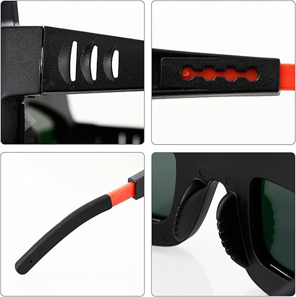 2× Automatic Welding Glasses Solar Powered Auto Darkening Mask Helmet Eye Goggle