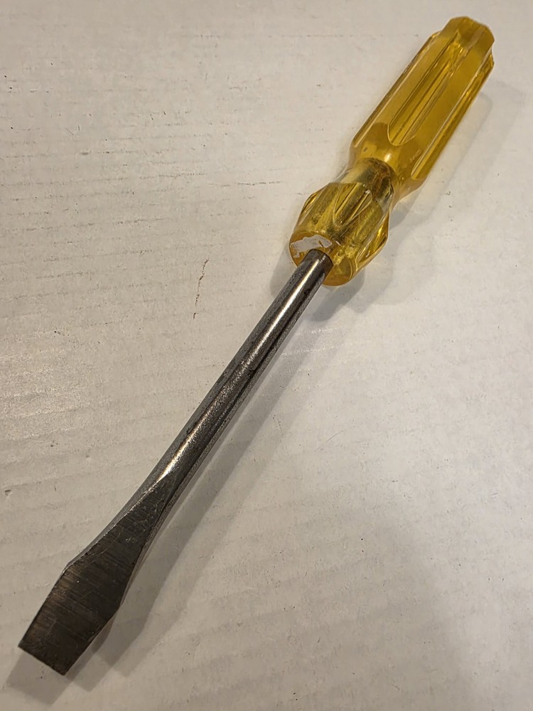 Flat Screwdriver Irwin USA Yellow Handle
