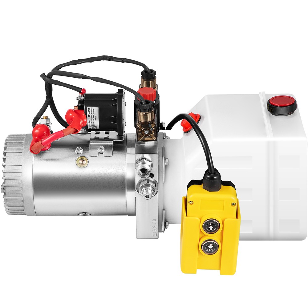3 Quart Double Acting Hydraulic Pump Dump Trailer Unit 12V Control Kit SAE#6