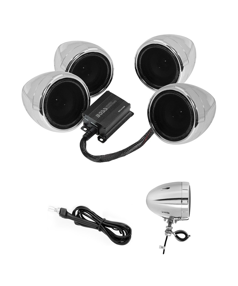 BOSS AUDIO Mc470 Speaker System 1000w Chrome 4 Spkr Bt MC470B