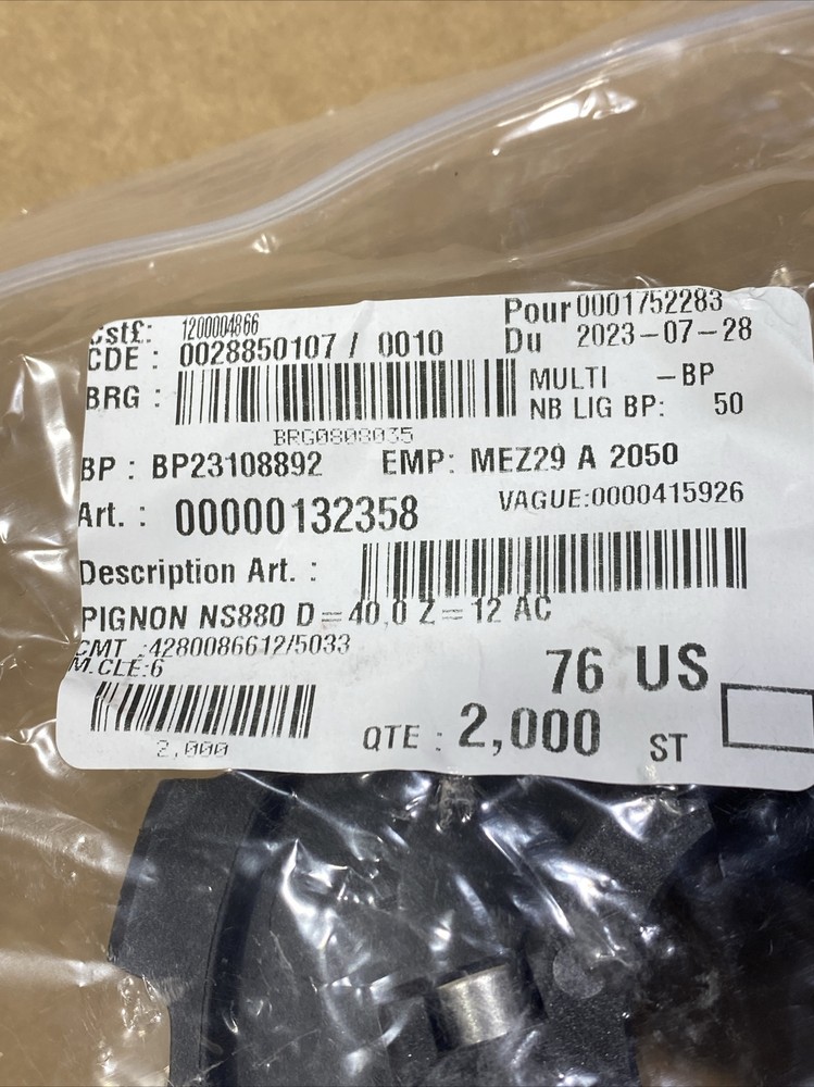 ( QTY 2 ) sprocket NS880 New