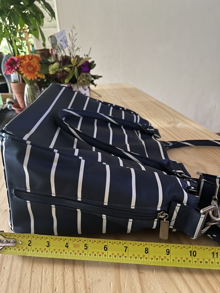 Ju Ju Be Baby Diaper Bag Backpack Stripped Blue & White