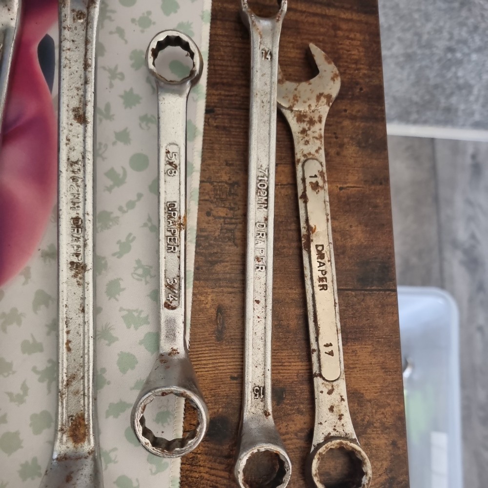 Set Of 7 X Draper Old/ Vintage Spanner’s,
