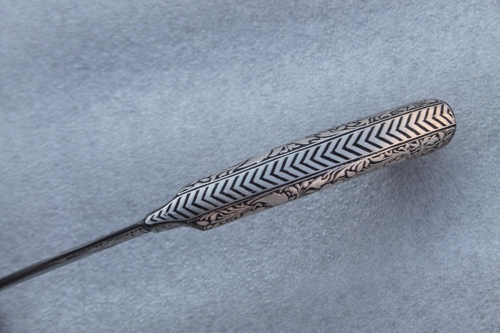 Fantastic curve iron blade Dagger Mughal Calligraphy silver inlaid work Handle