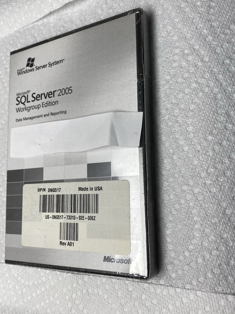 NEW SEALED Microsoft SQL Server 2005 Workgroup Edition Dell With key 006Z