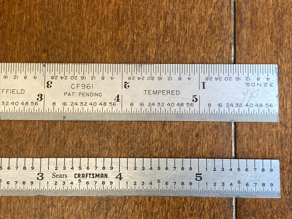 2PC SET CRAFTSMAN CF961/ 40996 RULER 6 INCH MACHINIST TOOLS